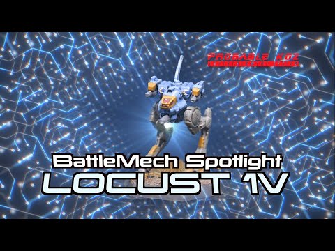 BattleTech BattleMech Spotlight on the  Locust 1V - Inner Sphere Light Mech - Crescent Hawks Scheme