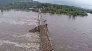 preview picture of video 'Inondations du Pont de SAMPZON (07) - Par Drone Ardèche'