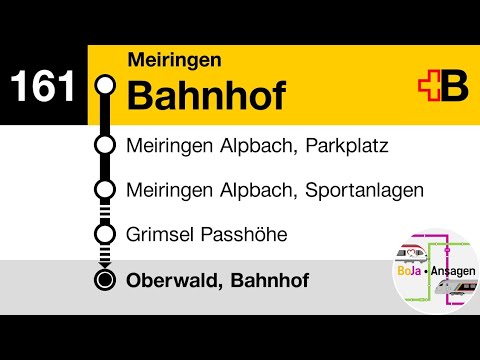 Postauto Ansagen | 161 Meiringen - Oberwald | Grimselpass-Linie | BoJa Ansagen