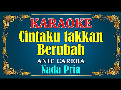 CINTAKU TAKKAN BERUBAH - Anie carera || KARAOKE - Nada Pria