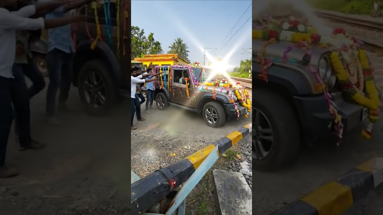 Wait in Level Crossing Patience needed #train #railway #indianrailways #automobile  #aiedits Safety