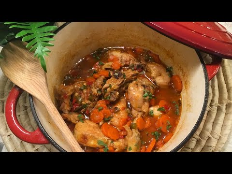 Comment faire une fricassée de poulet aux poivrons et aux carottes - spring chicken fricassee