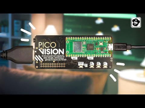 YouTube thumbnail image for Introducing PicoVision (programmable audio-visual board for use with HDMI displays)