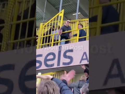 Royal Antwerp hooligans in Bruges 24.04.2022.