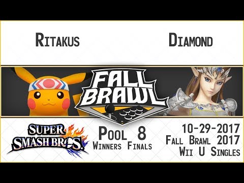 Fall Brawl 2017: Ritakus (Pikachu) vs. Diamond  (Zelda) - SSB4 Singles Pool 8 Winners Finals