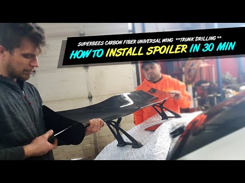 30 Minute Spoiler Install - Carbon Fiber Rear Wing on STi Trunk  - Install by Revvdmotors Oakville