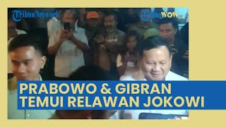 Menteri Pertahanan Prabowo Subianto Temui Relawan Jokowi di Kota Solo Didampingi oleh Gibran