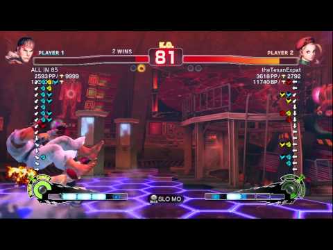 SSF4 AE 2012: theTexanExpat (Cammy) vs ALLIN85 (Ryu) - Endless (First to 5) - True HD - Prt.8