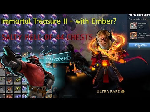 Dota2 TI9 Immortal Treasure II Quick unboxing [44 chests = Ember's IMMORTAL ??]