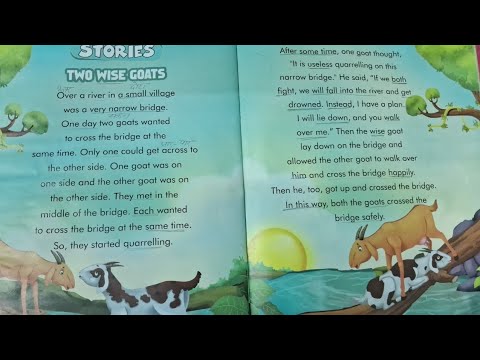 Two Wise Goats🐏🐏 English Story|| New Vocab Words from Story||Story for kids.