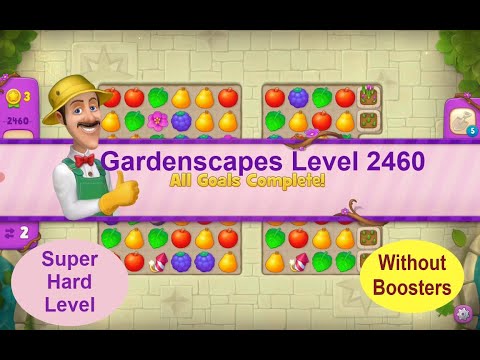 Gardenscapes Level 2460 - [2021] [HD] solution of Level 2460 on Gardenscapes [No Boosters]