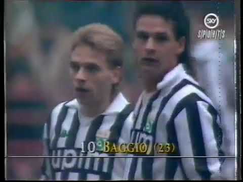 Milan - Juventus / Serie A 1990-1991 (Baggio, Gullit, Rijkaard, Baresi, Schillaci)