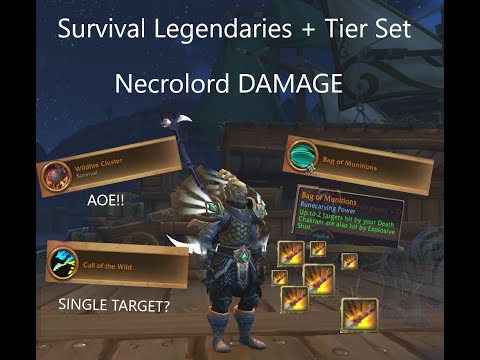 Survival Hunter DOUBLE LEGGOS + TIER SET | Testing Necrolord! | PTR 9.2!