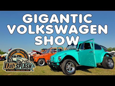 Largest VW Car Show In Texas - DUB SPLASH - All Volkswagen Show - Bugs, Transports, Karmann Ghia