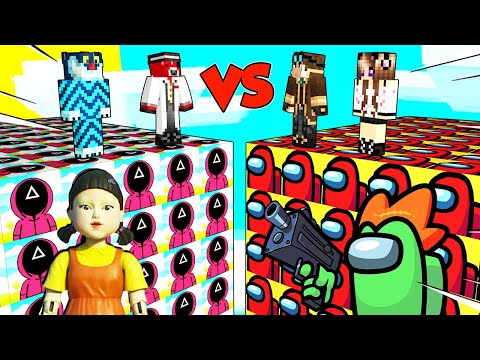 LUCKY BLOCK GIGANTE DI AMONG US CONTRO SQUID GAME SU MINECRAFT!!!