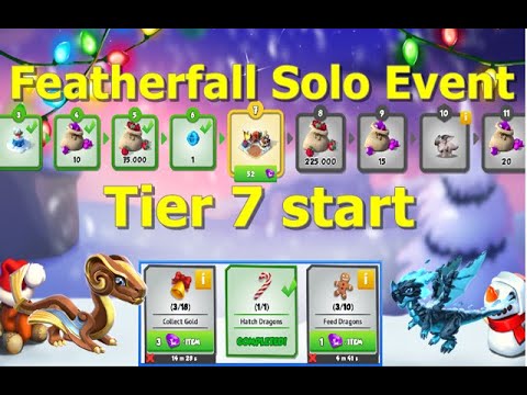 Featherfall Solo Event-Dragon Mania Legends | Asteroid Dragon Tier 7 start |  DML