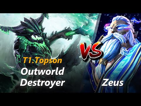 Topson mid Outworld Destroyer vs Zeus | First 10 minutes