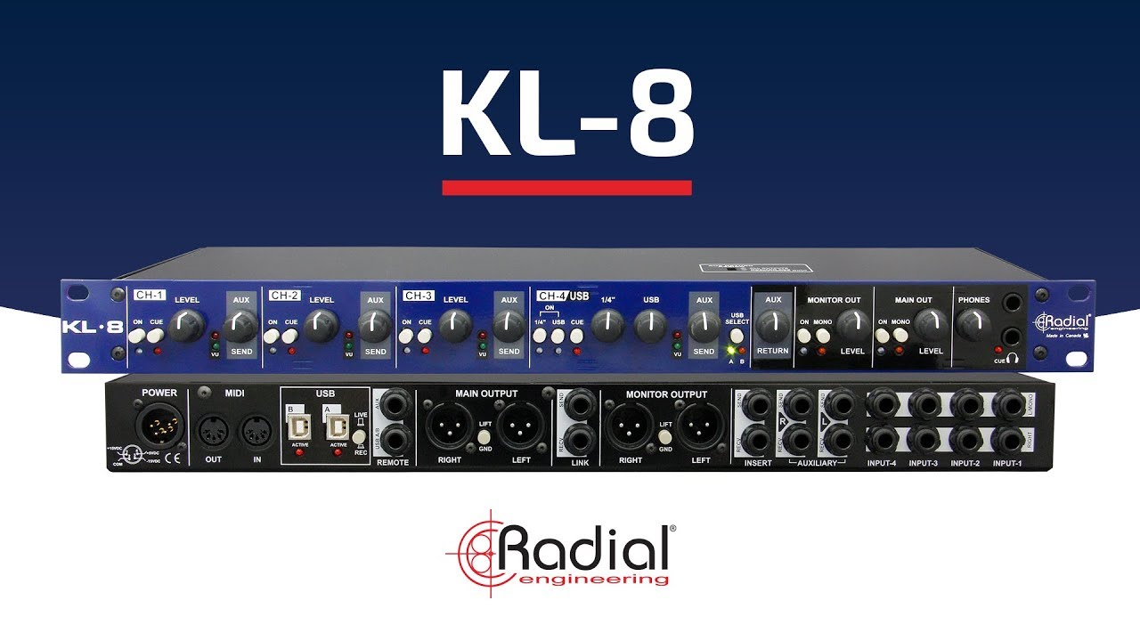 Radial KL-8 Rackmount Keyboard Mixer