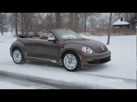 2013 Volkswagen Beetle convertible '70s edition - drive review video