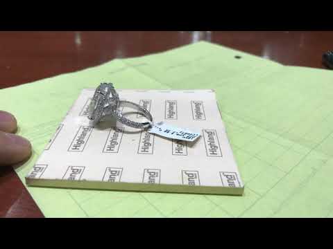 360 view of huge oval shaped diamond engagement ring over 13 carats