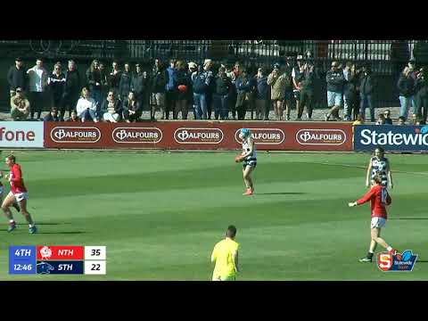 South's Nikki Gore kicks a late goal - Statewide Super Women's League Grand Final