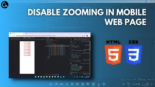 How to Disable Zoom in Mobile Web Page using HTML,CSS | codeayan