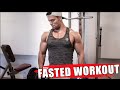 FASTED UPPER BODY WORKOUT | VEGAN BODYBUILDER