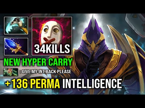 WTF +134 Perma intelligence Silencer OP Hyper Carry Hit Like a Truck 7.32e Dota 2