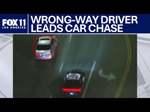 Alleged DUI driver goes wrong way mid-police chase | FOX 11 LA