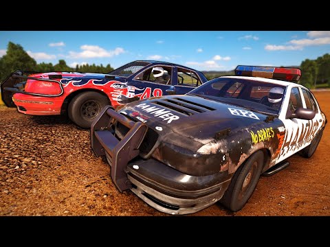 Police Car Figure 8 Race is Insane! - Wreckfest Getaway DLC Update Gameplay