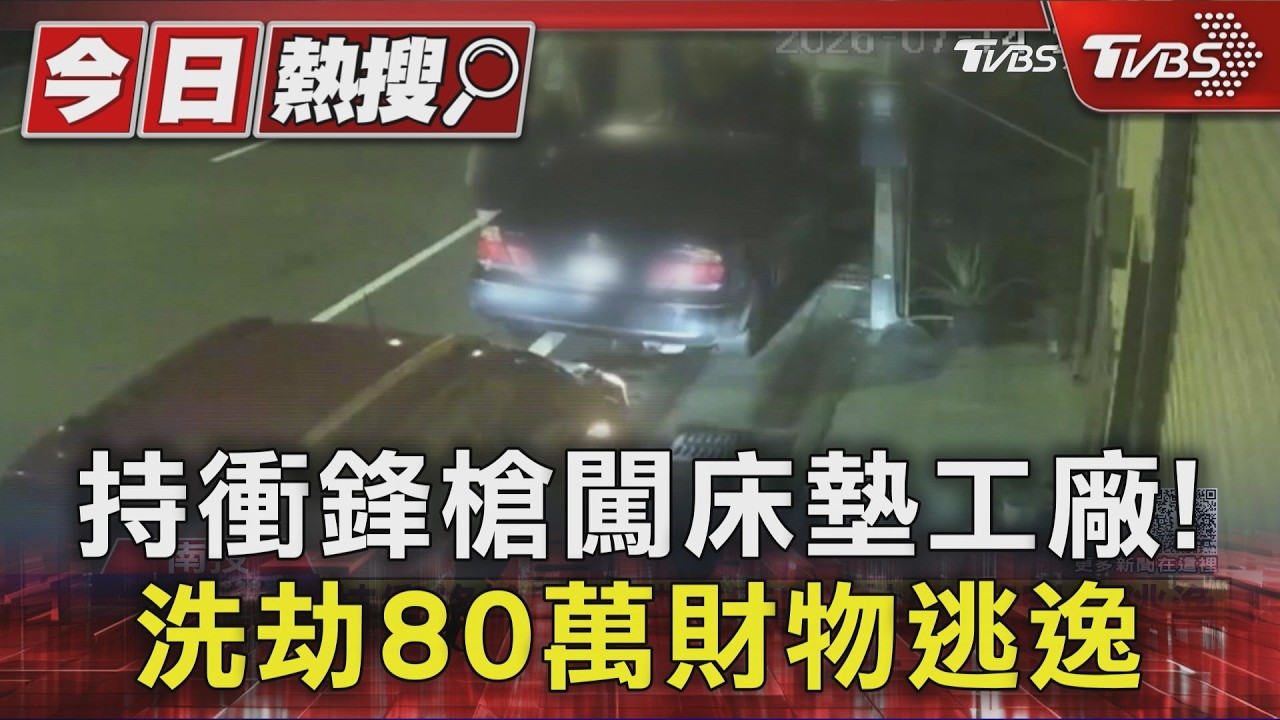 離譜!尾隨車輛進到床墊工廠 嫌犯疑持衝鋒槍洗劫80萬財物