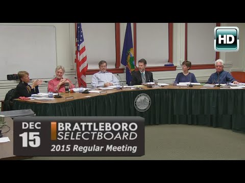 Brattleboro Selectboard Mtg 12/15/15
