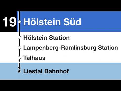 WB/BLT Ansagen • T19 • Waldenburg, Station – Liestal, Bahnhof