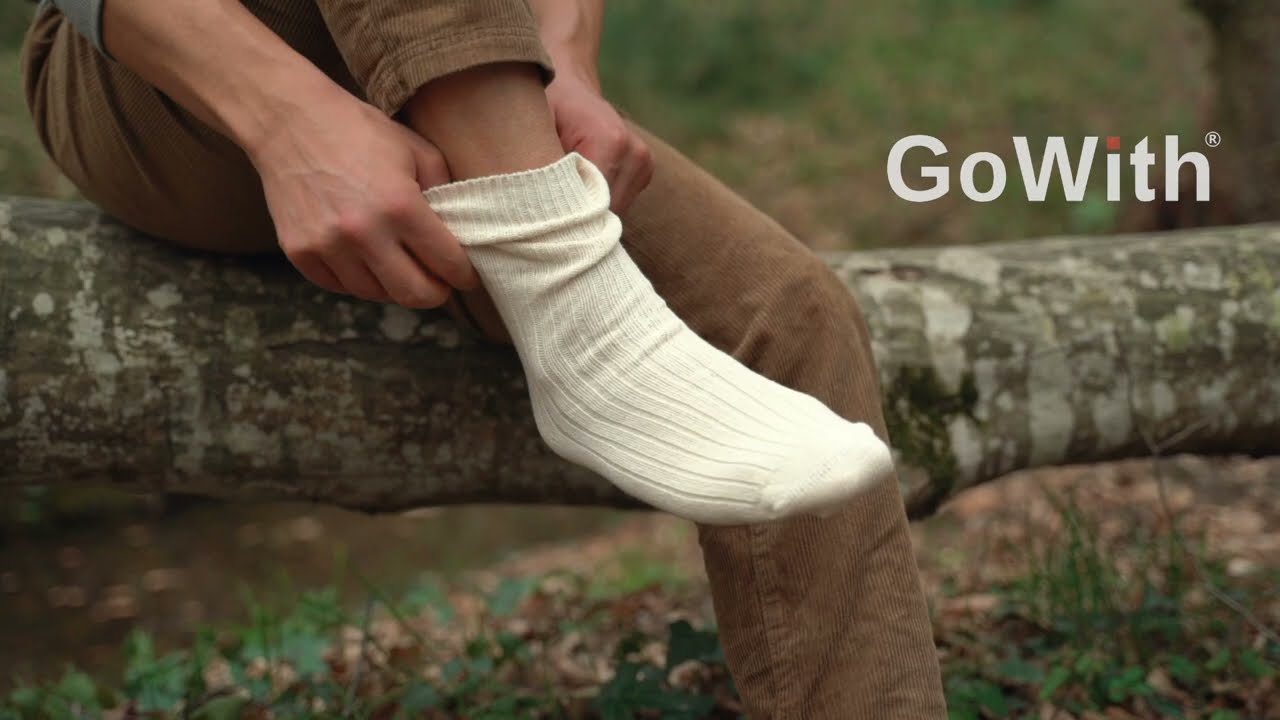 100% Cotton Socks for Women & Men - Natural and Warm - GoWith