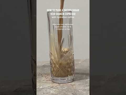 How to make a brown sugar iced shaken espresso with coffee that gives you hydration & electrolytes☕️