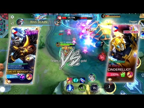 HAYABUSA STARLIGHT VS X.BORG BUMBLEBEE | HAYABUSA HARD CARRY IN SOLO RANK GAME - MLBB