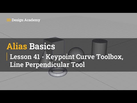 Autodesk Alias Basic Tutorials 41 - Keypoint Curve Toolbox, Line Perpendicular Tool