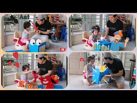 Gracelyn and Dad learn the English alphabet with surprise boxes (A to E) _ fans of Stacy Nastya