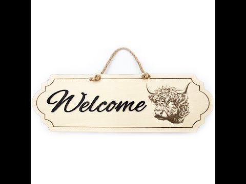 Highland Cow Deluxe Welcome Plaque Highland Cow Deluxe Welcome Plaque