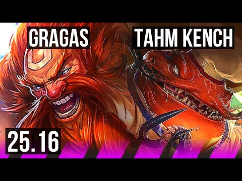GRAGAS & Tristana vs TAHM KENCH & Yunara (SUP) | 3/3/12 | KR Master | 25.16