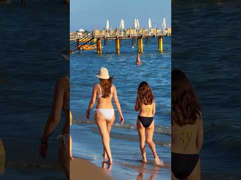 🔅Sunny Day Vacation Walking on Hot Sands With Blue Sea - Waves And Sand🏖⛵️ #sea #beach #relaxing