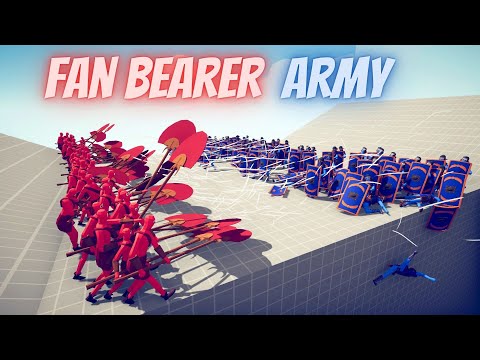 FAN BEARER ARMY vs EVERY FACTION UNITS - Totally Accurate Battle Simulator - TABS