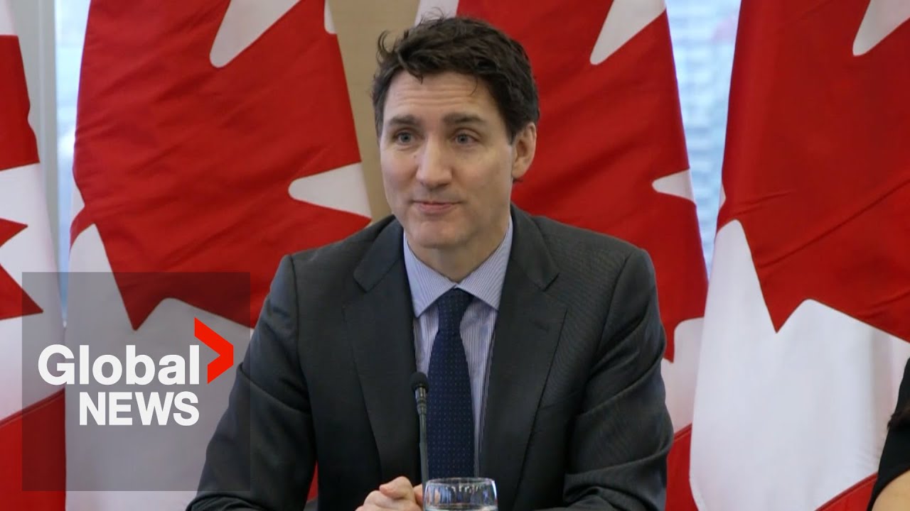 Trudeau warns of "forceful response" if Trump pulls trigger on tariffs | FULL