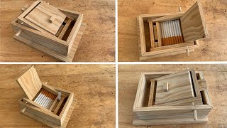 DIY Woodworking wooden Cigarette Dispenser - Cigarette dispenser DIY
