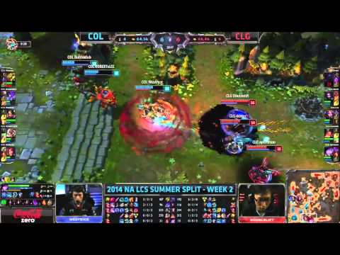 COL vs CLG - 2014 NA LCS Summer Split W2D2 [Highlights]