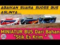 Kreatif Miniatur Bus Bahan Stik Es Krim Livery Cat Lukis Tangan, Video Sekarang!