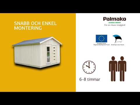 Friggebod Palmako Hedwig 13,6 m² Komplett Stuga med Sadeltak