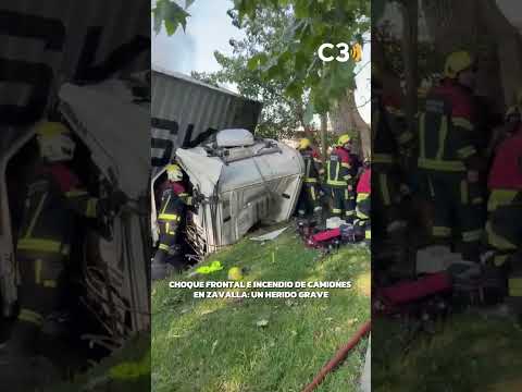 🚨 CHOQUE FRONTAL E INCENDIO DE CAMIONES EN ZAVALLA: UN HERIDO GRAVE | Cadena 3 Argentina