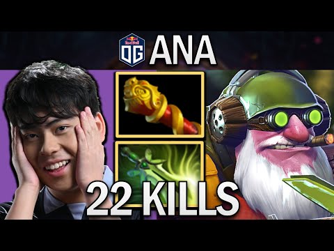 OG.ANA SMURF SNIPER WITH BUTTERFLY-MBK & 22 KILLS - DOTA 2 PRO GAMEPLAY