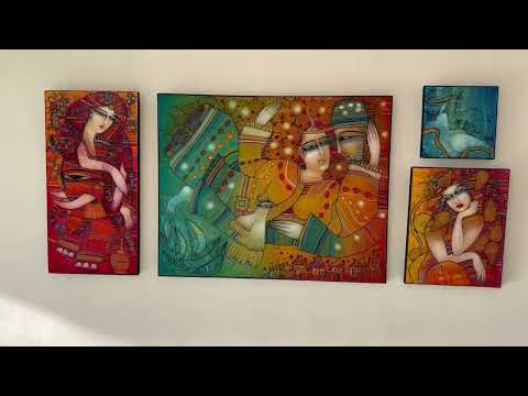 Albena Vatcheva - Ensemble. Oil on canvas